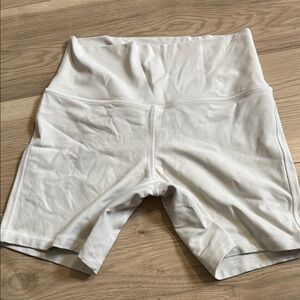 Women's White High-Waisted Shorts